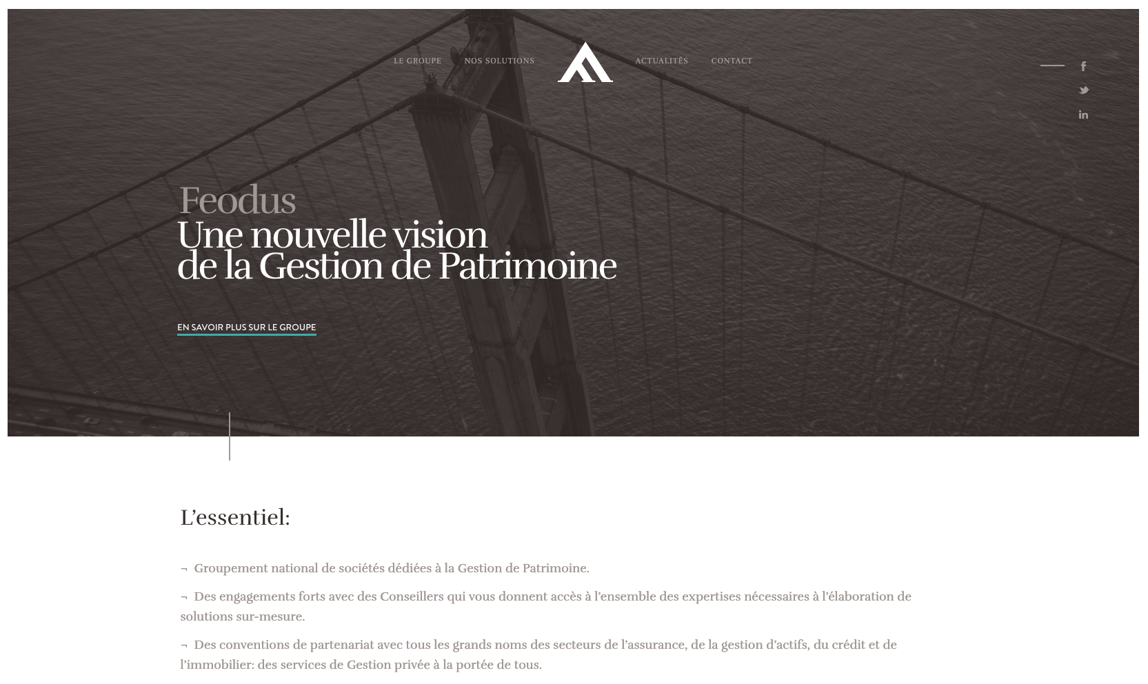 Capture d'écran du site Feodus